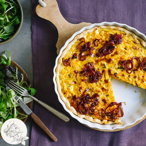 Quiche mit Salat