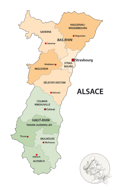 Karte ELSASS